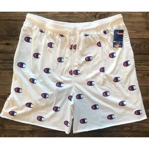 Champion Men's All Over Print Logo Sweat Shorts
